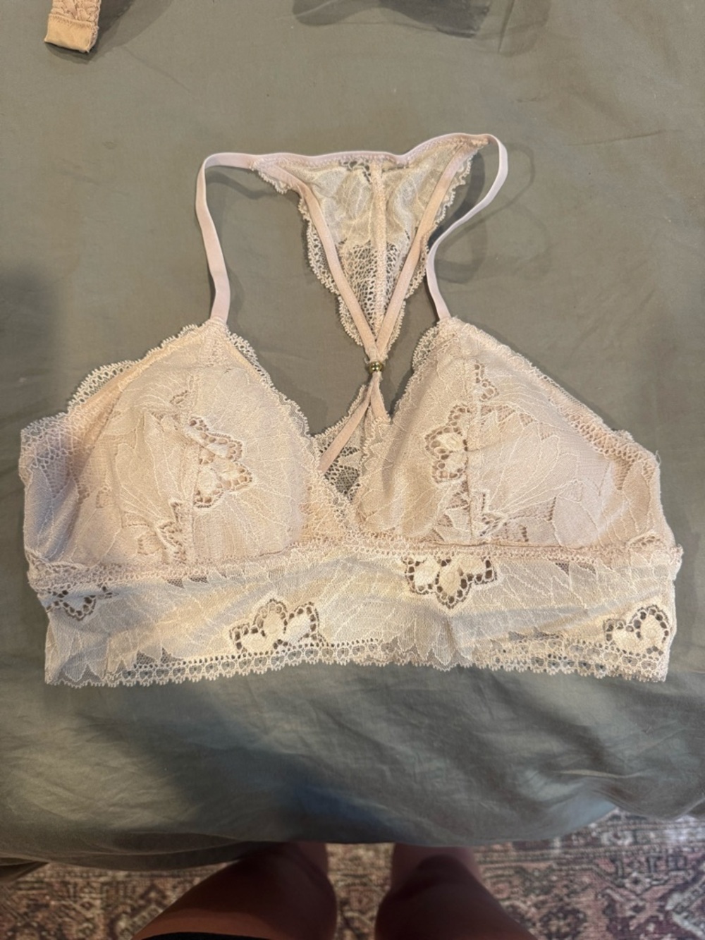 Delicate Lace Bralette - Light Blush